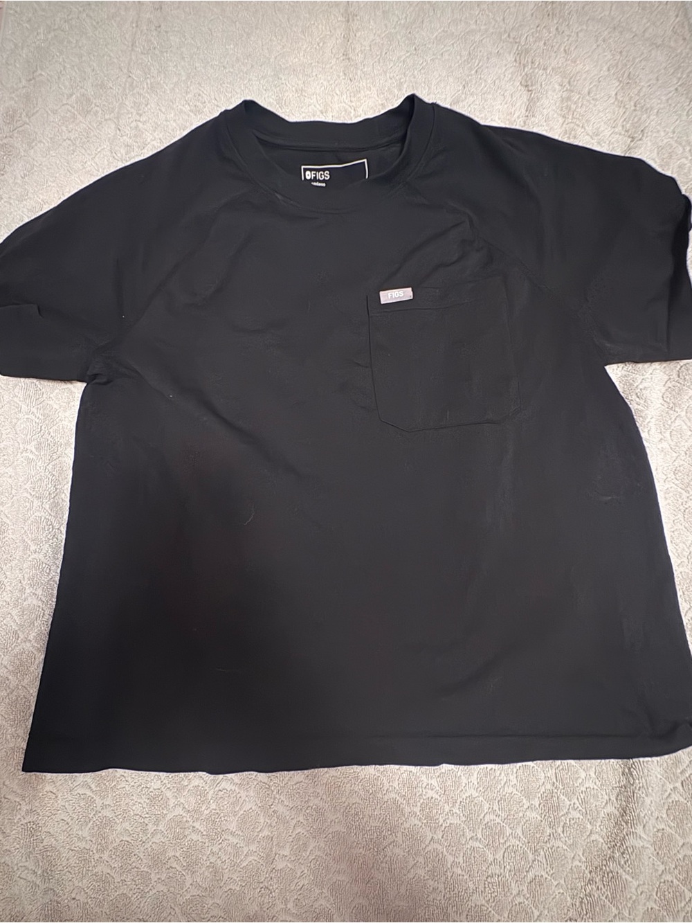 Figs womens seamless black shortsleeved small